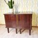 Pair of Vintage Wooden Nightstands: Mid-Century Modern Bedside Tables