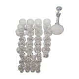 Carafe et 36 verres en cristal