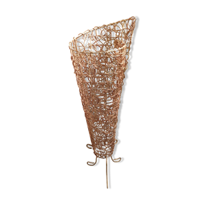 lampadaire rotin ouvragé