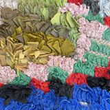 Moroccan carpet Boucherouite colored - 137 x 154 cm
