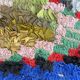 Moroccan carpet Boucherouite colored - 137 x 154 cm