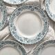 6 flat plates in iron earth “Athens” Saint Amand and Hamage
