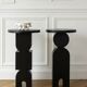 Sellette - Table d'appoint en bois teinté noir