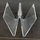 W magazine rack in plexiglass, France 1970s