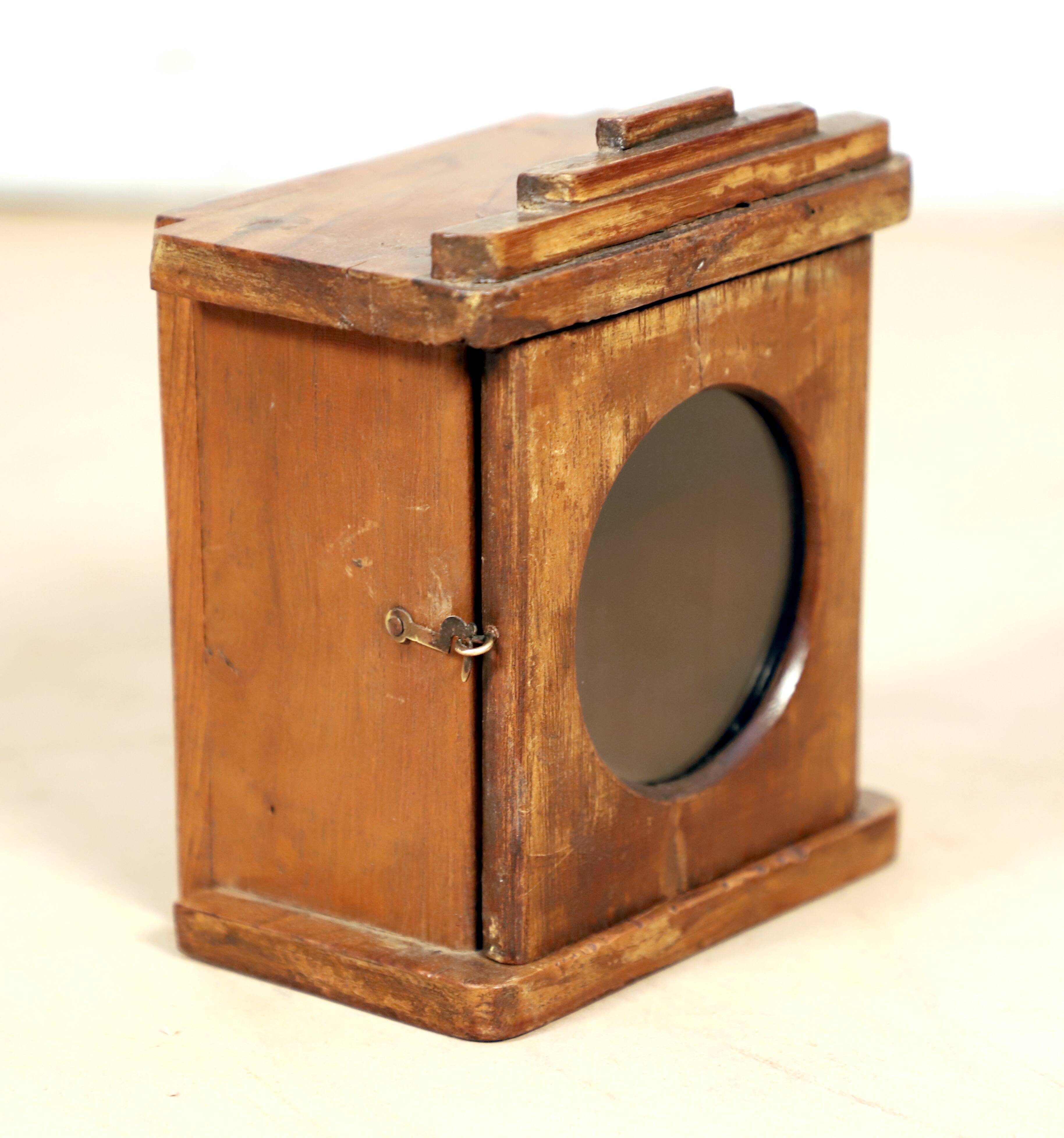 Old Burmese teak clock box