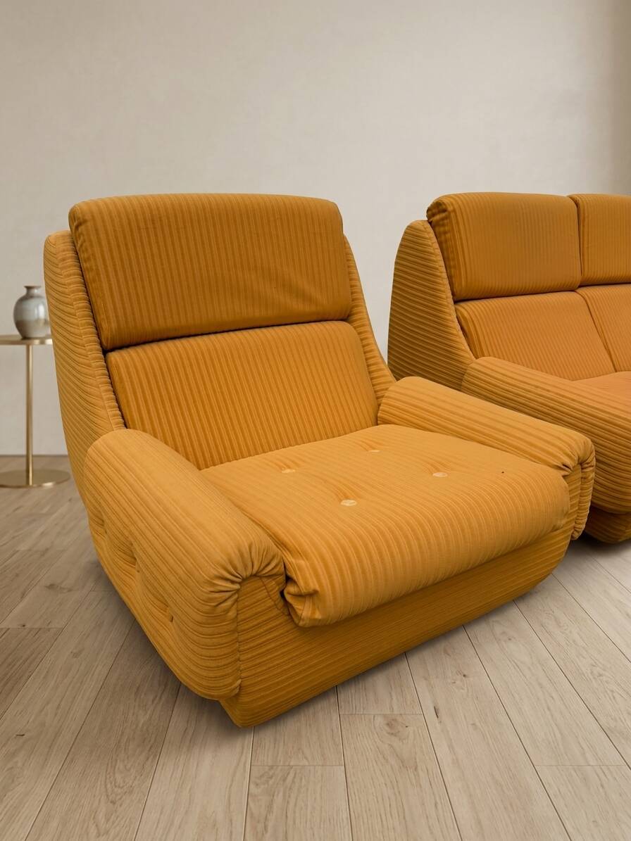 Living room set, mid-century, Jitona, 1970s, Czechoslovakia