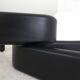 Vintage coffee table with organic black wooden base, 1970s