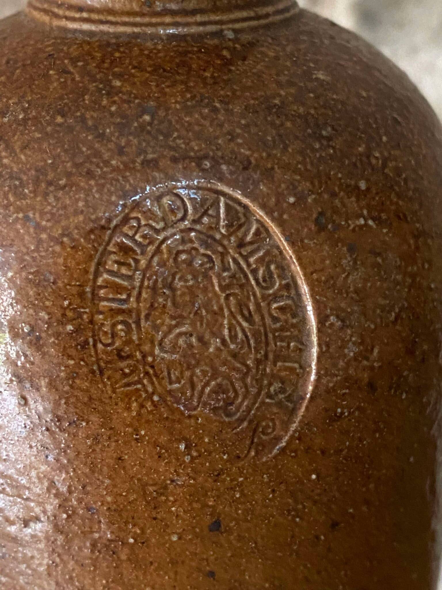 Bottle, vase in Amsterdam glazed stoneware