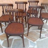 Suite of 6 bistrot chairs 1960