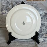 4 vintage English porcelain dessert plates with pearl trim