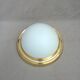 Ceiling lamp in brass and opaline glass Ø30