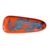 Orange ceramic fish platter