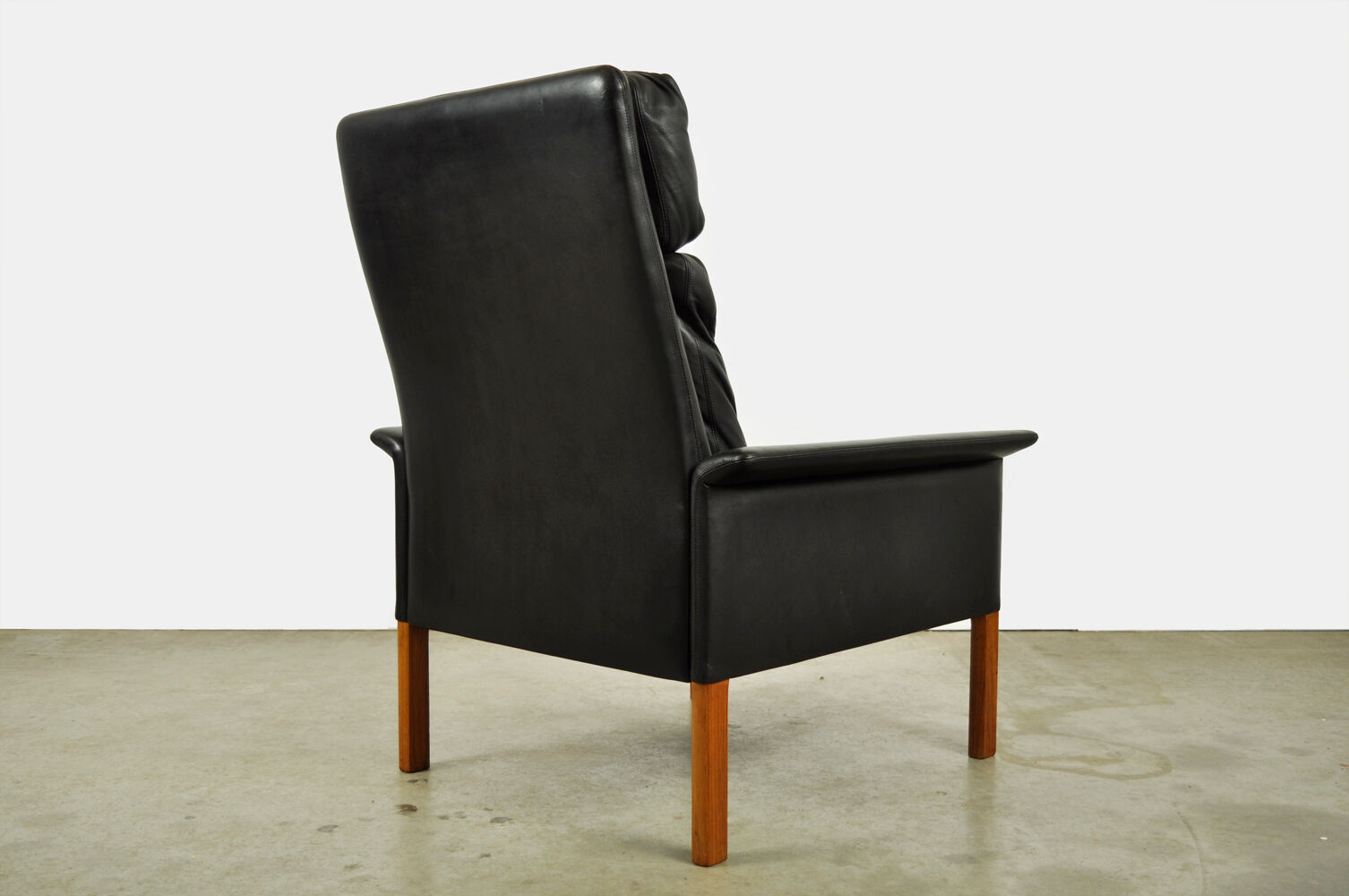 Leather armchair, high model d500 by Hans Olsen for CS Møbler Glostrup Denmark 1960s
