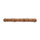 Wall-mounted coat rack in bamboo effect wood