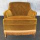 Vintage toad chair velvet gold