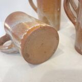 Set of 4 stoneware mugs – 1970s design