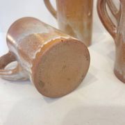 Set of 4 stoneware mugs – 1970s design
