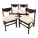 Chaises de gianfranco frattini en palissandre et velours - italie