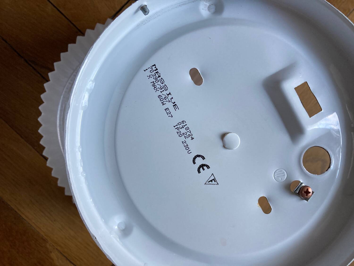 Molded glass flower wall light