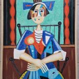 Roland Chanco (1924-2017), friend of Picasso - Oil on canvas - Olivia