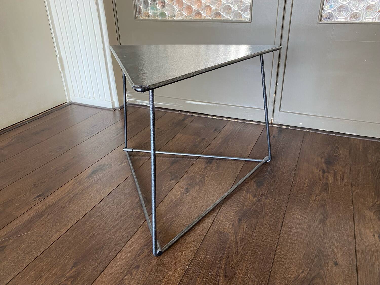 Vintage triangular Niels Gammelgaard Oti 1980s side, coffee table