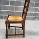 1 set of 6 solid wood chairs with straw seats – Rustic style