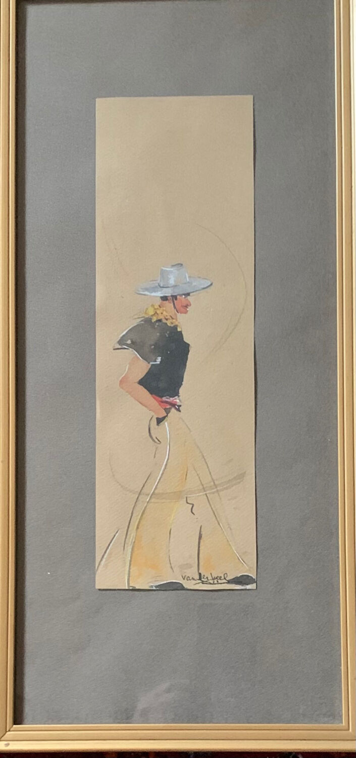 Watercolor drawing "cowboy"