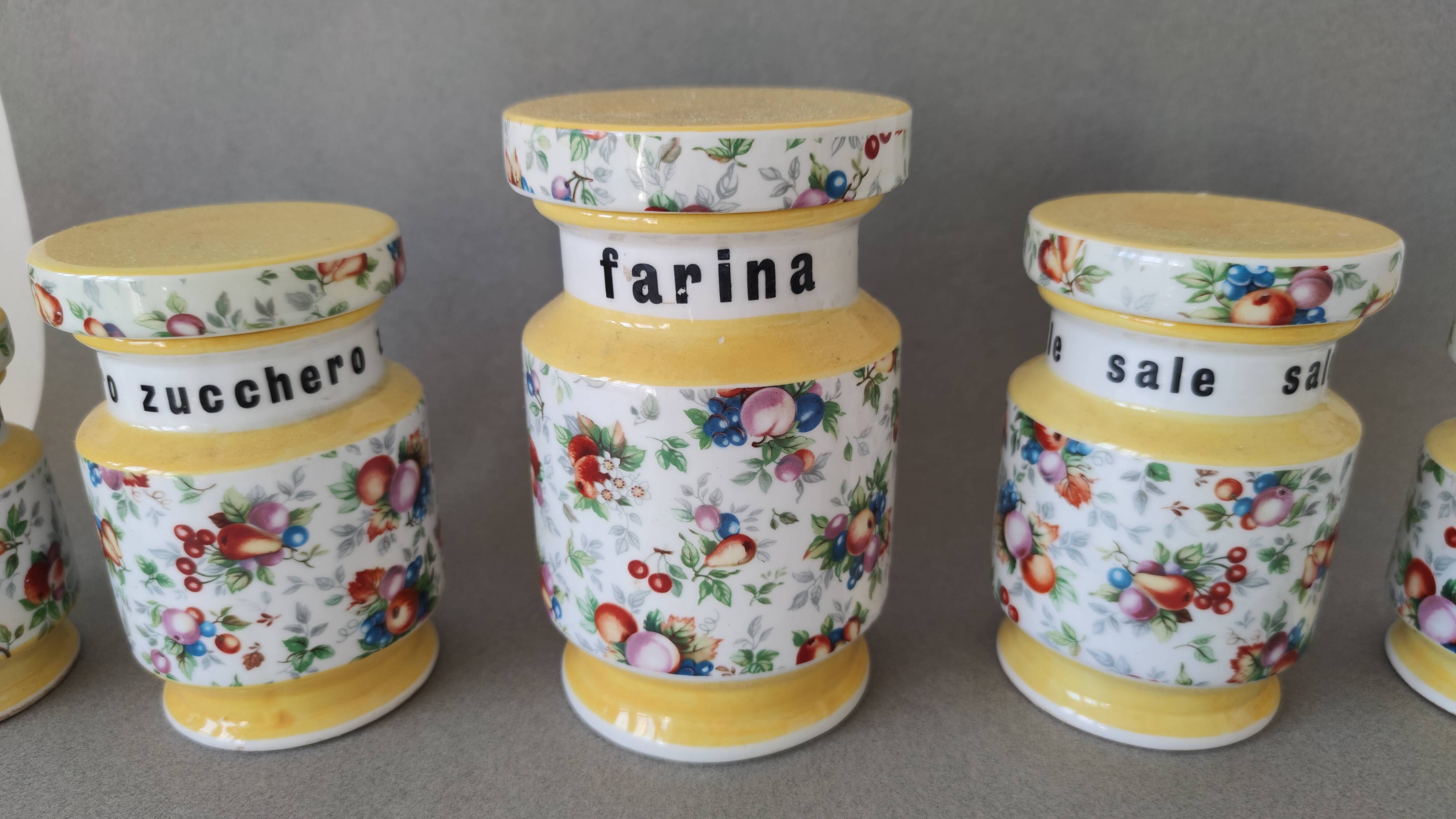 Lot pots a épices italien vintage