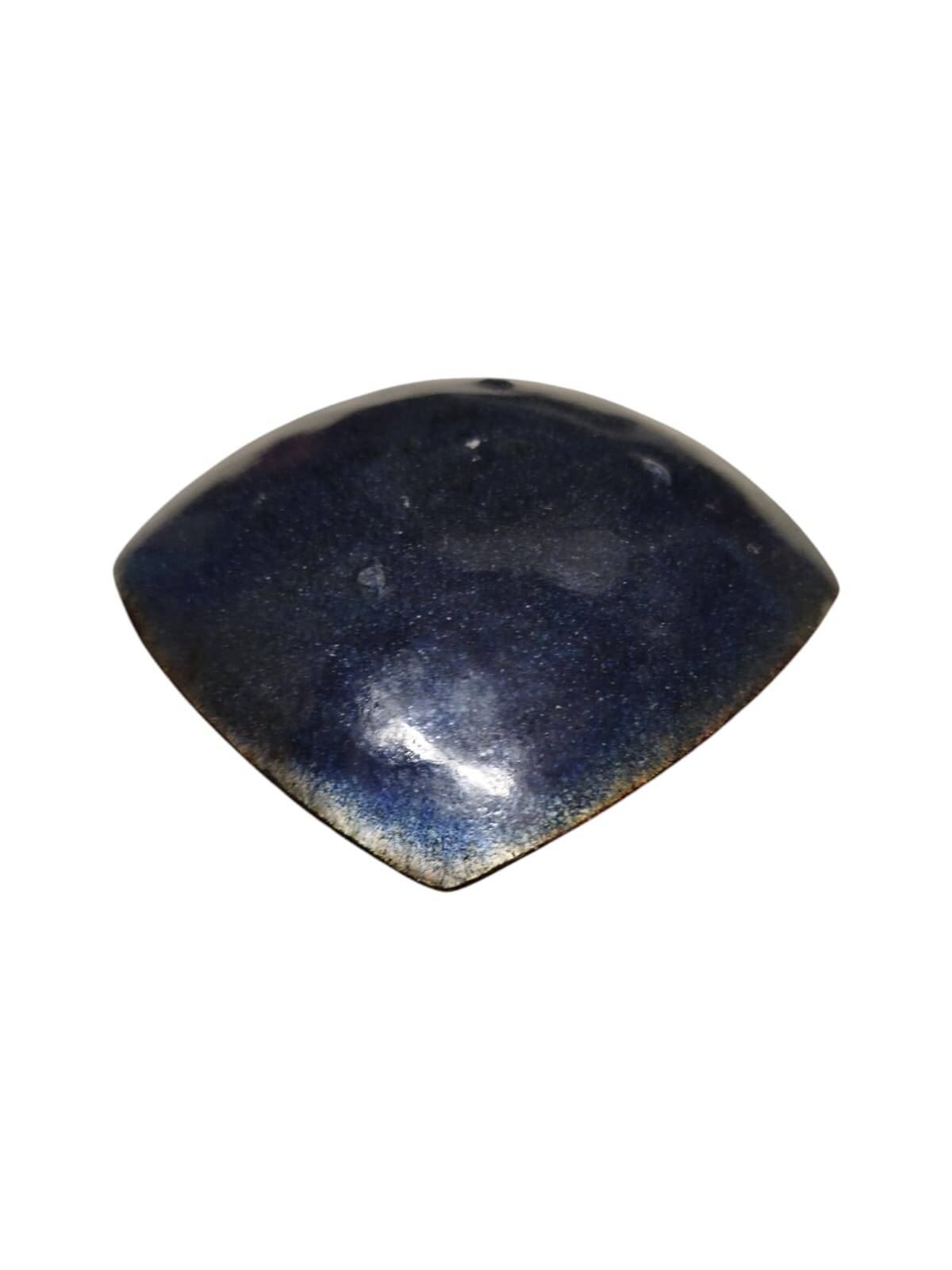 5 old enamelled copper dishes