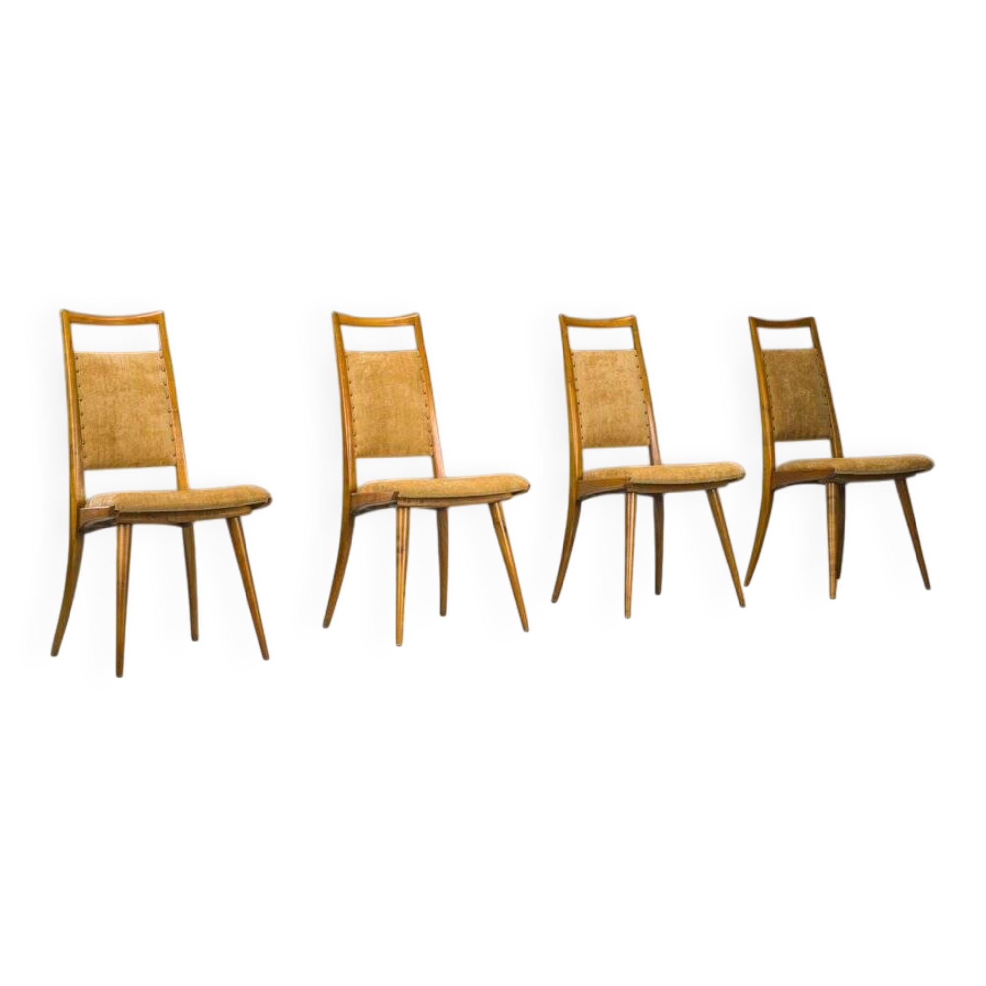 Mid-century modern dining chairs attributed to Ernst Martin Dettinger for Lucas Schnaidt, 1950s, set of 4