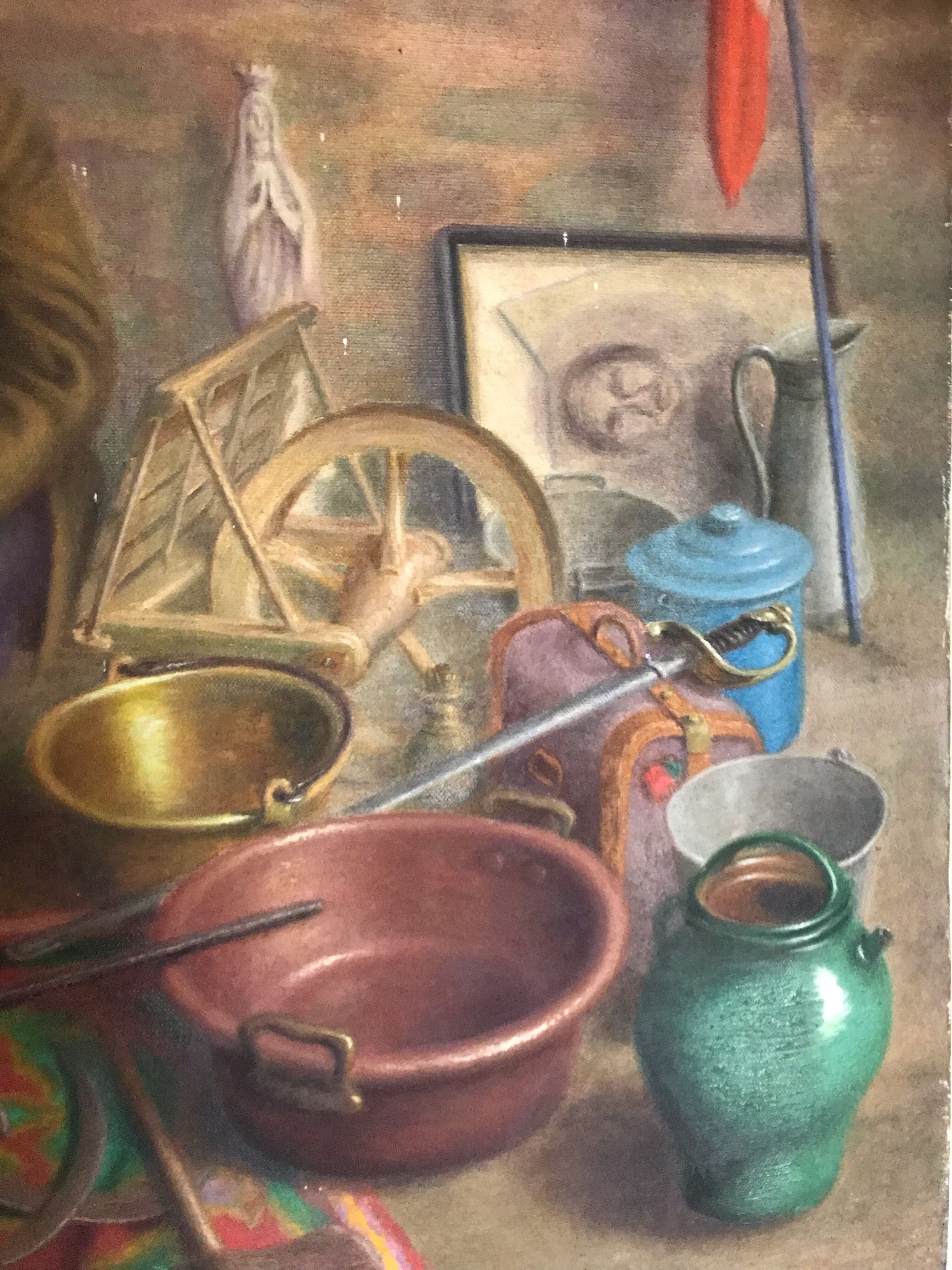 Auto portrait d'un peintre brocanteur, G. Lirand