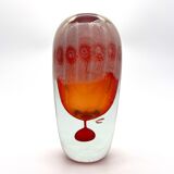 Fernando Agostinho - large blown glass bottle - vintage 1992