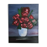 Red bouquet table
