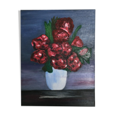 Red bouquet table