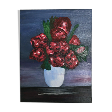 Red bouquet table