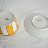 2 tasses avec sous tasses porcelaine de Limoges vintage