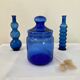 Vintage cobalt blue glass jar