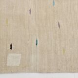 Beige & Cream Polka Dot Pattern Kilim Rug, 164x225Cm