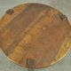 Solid oak round coffee table, Brutalist 1970s