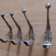 4 metal wall hooks 50s