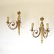Pair of bronze wall sconces in Louis XVI style