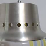 Vintage a. brotto hanging glass lamp esperia 1970s