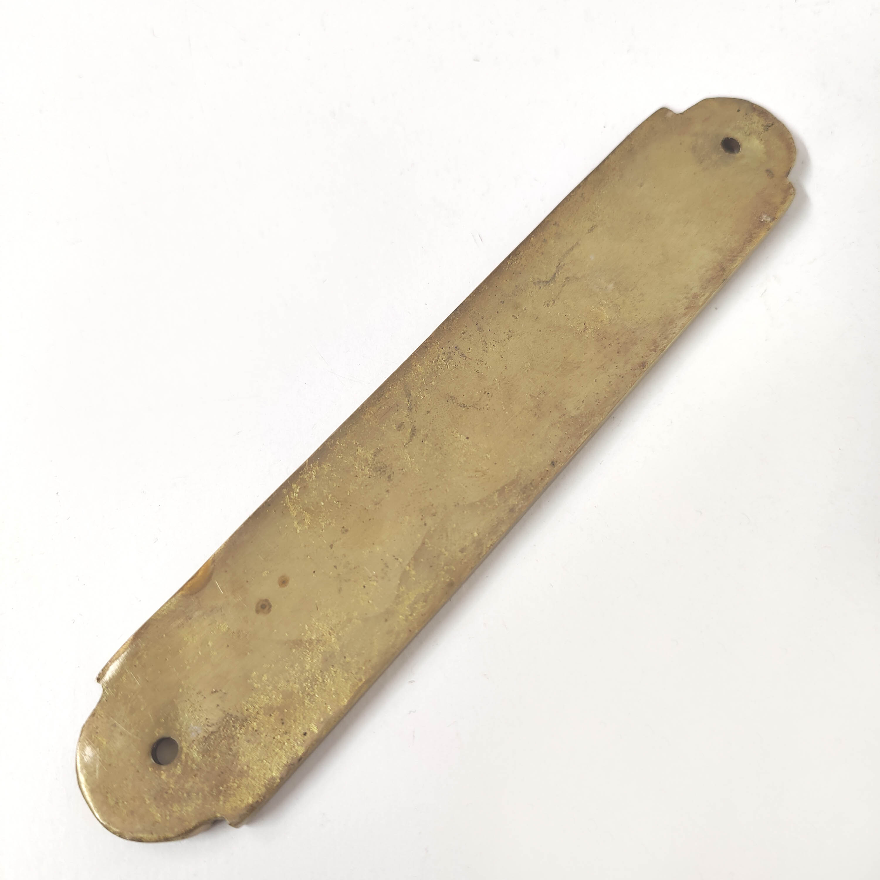 Brass kitchen door plate