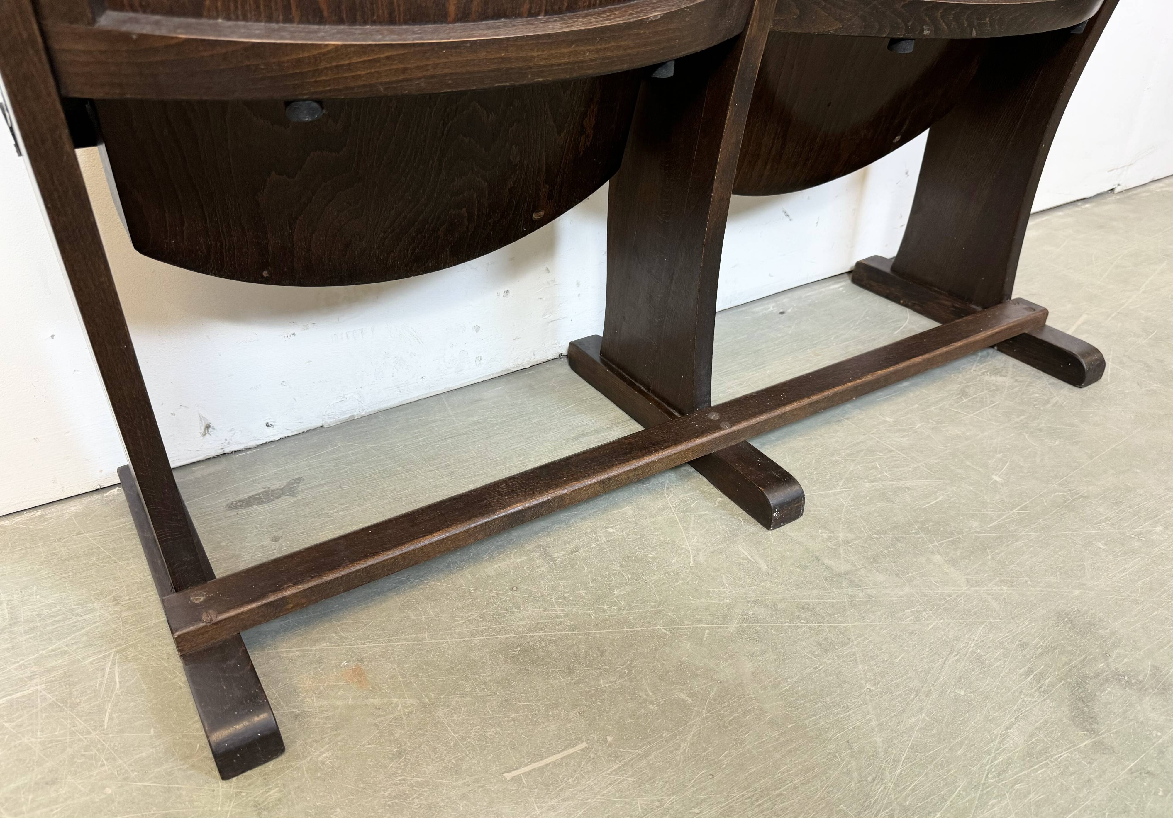 Vintage Two-Seat Cinema Bench from TON, 1960s
