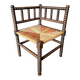 Authentic old corner armchair chair, fireside type, in good condition
