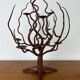 Bougeoir arbre fer forgé, chandelier