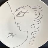Porcelain plate designed by Jean Cocteau