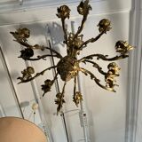 Lustre en bronze fin XIXe siècle 12 feux