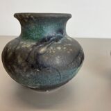 Set of 2 Pottery Vases Fat Lava Abstract Designed by Ruscha, Germany, 1960s