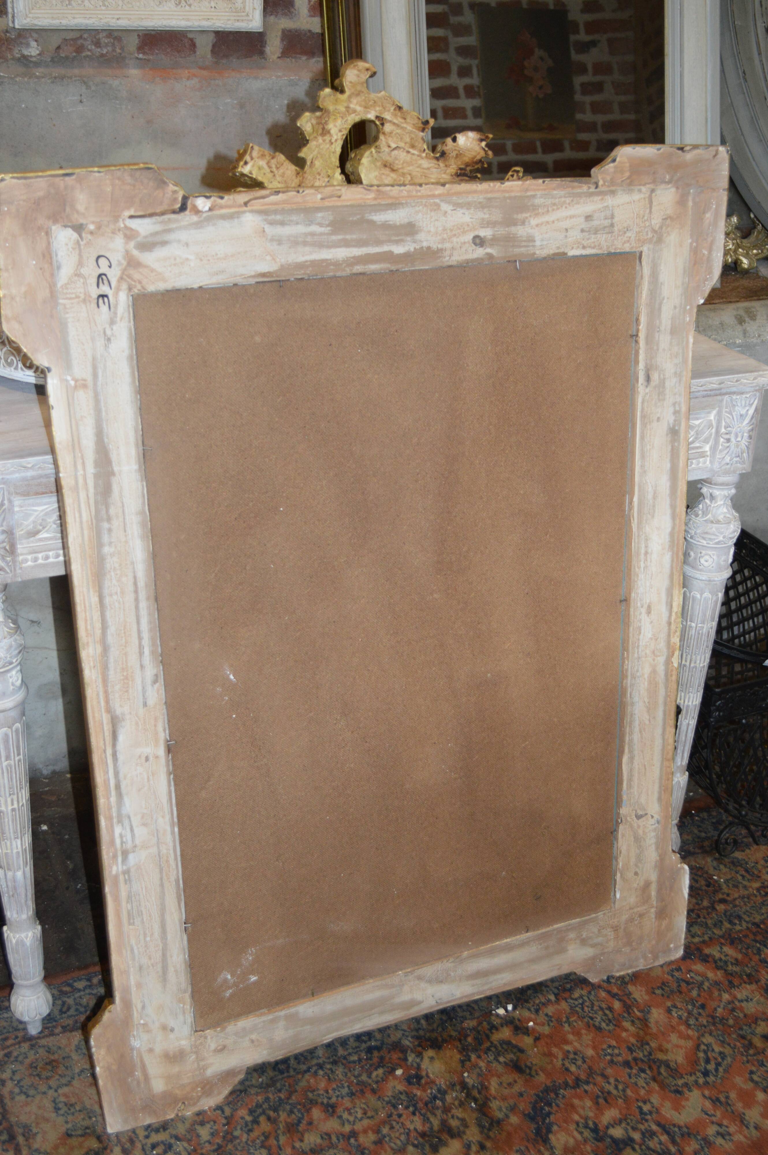 Golden mirror style Louis XV 81x119cm